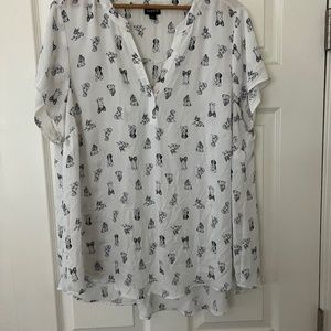 Torrid top with dog pictures